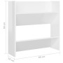 Wall-mounted shoe racks 4 units plywood glossy white 60x18x60cm by vidaXL, Shoe racks and shoe organizers - Ref: Foro24-80673...