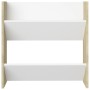 Wall shoe racks 4 units white and oak plywood 60x18x60cm by vidaXL, Shoe racks and shoe organizers - Ref: Foro24-806731, Pric...