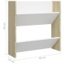 Wall shoe racks 4 units white and oak plywood 60x18x60cm by vidaXL, Shoe racks and shoe organizers - Ref: Foro24-806731, Pric...