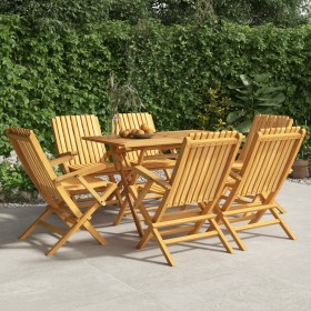 Folding garden chairs 6 pcs solid teak wood 61x67x90 cm by vidaXL, Garden chairs - Ref: Foro24-3155056, Price: 416,47 €, Disc...