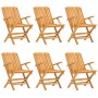 Folding garden chairs 6 pcs solid teak wood 61x67x90 cm by vidaXL, Garden chairs - Ref: Foro24-3155056, Price: 438,13 €, Disc...