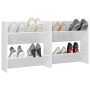 Wall shoe racks 2 pcs glossy white plywood 60x18x60cm by vidaXL, Shoe racks and shoe organizers - Ref: Foro24-806733, Price: ...