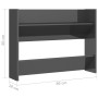 Wall-mounted shoe racks 2 units plywood glossy gray 80x18x60 cm by vidaXL, Shoe racks and shoe organizers - Ref: Foro24-80675...