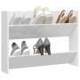 Glossy white plywood wall shoe rack 80x18x90cm by vidaXL, Shoe racks and shoe organizers - Ref: Foro24-806753, Price: 31,99 €...