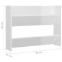 Glossy white plywood wall shoe rack 80x18x90cm by vidaXL, Shoe racks and shoe organizers - Ref: Foro24-806753, Price: 31,99 €...