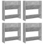 Zapateros de pared 4 uds contrachapada gris hormigón 60x18x60cm de vidaXL, Zapateros y organizadores de calzado - Ref: Foro24...