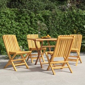 Folding garden chairs 4 pcs solid teak wood 47x47x89 cm by vidaXL, Garden chairs - Ref: Foro24-3155052, Price: 307,56 €, Disc...