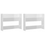 Wall shoe racks 2 pcs glossy white plywood 80x18x60cm by vidaXL, Shoe racks and shoe organizers - Ref: Foro24-806754, Price: ...