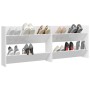 Wall shoe racks 2 pcs glossy white plywood 80x18x60cm by vidaXL, Shoe racks and shoe organizers - Ref: Foro24-806754, Price: ...