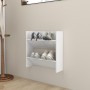 Glossy white plywood wall shoe rack 60x18x60cm by vidaXL, Shoe racks and shoe organizers - Ref: Foro24-806732, Price: 32,88 €...