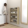 Wall shoe racks 2 pcs Sonoma oak plywood 80x18x60 cm by vidaXL, Shoe racks and shoe organizers - Ref: Foro24-806748, Price: 4...