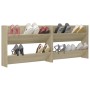 Wall shoe racks 2 pcs Sonoma oak plywood 80x18x60 cm by vidaXL, Shoe racks and shoe organizers - Ref: Foro24-806748, Price: 4...