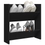 Black plywood wall shoe rack 60x18x60 cm by vidaXL, Shoe racks and shoe organizers - Ref: Foro24-806717, Price: 26,83 €, Disc...