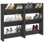 Wall-mounted shoe racks 2 units plywood gray 60x18x90 cm by vidaXL, Shoe racks and shoe organizers - Ref: Foro24-806764, Pric...