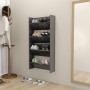 Wand-Schuhregale 2 Stk. Sperrholz glänzend grau 60x18x60 cm von vidaXL, Schuhregale und Schuhorganisatoren - Ref: Foro24-8067...