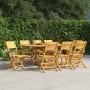 Folding garden chairs 8 pcs solid teak wood 55x61x90 cm by vidaXL, Garden chairs - Ref: Foro24-3155063, Price: 578,30 €, Disc...