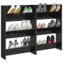 Wall shoe racks 2 pcs glossy black plywood 60x18x90 cm by vidaXL, Shoe racks and shoe organizers - Ref: Foro24-806774, Price:...