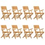 Folding garden chairs 8 pcs solid teak wood 55x61x90 cm by vidaXL, Garden chairs - Ref: Foro24-3155063, Price: 578,30 €, Disc...