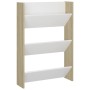 Wall shoe rack 2 units white and oak plywood 60x18x90cm by vidaXL, Shoe racks and shoe organizers - Ref: Foro24-806770, Price...