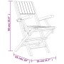 Folding garden chairs 8 pcs solid teak wood 55x61x90 cm by vidaXL, Garden chairs - Ref: Foro24-3155063, Price: 578,30 €, Disc...