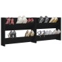 Wall shoe racks 2 pcs black plywood 80x18x60 cm by vidaXL, Shoe racks and shoe organizers - Ref: Foro24-806744, Price: 45,99 ...