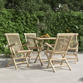 Folding garden chairs 4 pcs solid teak wood 56x61x89 cm by vidaXL, Garden chairs - Ref: Foro24-3155070, Price: 330,99 €, Disc...