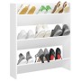 Zapatero de pared madera contrachapada blanco 80x18x90 cm de vidaXL, Zapateros y organizadores de calzado - Ref: Foro24-80677...