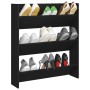 Wand Zapatero Sperrholz schwarz 80x18x90 cm von vidaXL, Schuhregale und Schuhorganisatoren - Ref: Foro24-806779, Preis: 38,99...