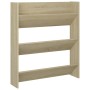 Sonoma oak plywood wall shoe rack 80x18x90 cm by vidaXL, Shoe racks and shoe organizers - Ref: Foro24-806783, Price: 39,34 €,...