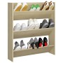 Sonoma oak plywood wall shoe rack 80x18x90 cm by vidaXL, Shoe racks and shoe organizers - Ref: Foro24-806783, Price: 39,34 €,...