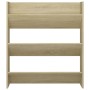 Zapatero de pared madera contrachapada roble Sonoma 80x18x90 cm de vidaXL, Zapateros y organizadores de calzado - Ref: Foro24...