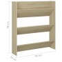 Sonoma oak plywood wall shoe rack 80x18x90 cm by vidaXL, Shoe racks and shoe organizers - Ref: Foro24-806783, Price: 39,34 €,...