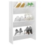 Glossy white plywood wall shoe rack 60x18x90cm by vidaXL, Shoe racks and shoe organizers - Ref: Foro24-806771, Price: 36,99 €...