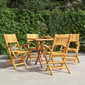 Folding garden chairs 4 pcs solid teak wood 55x61x90 cm by vidaXL, Garden chairs - Ref: Foro24-3155061, Price: 291,99 €, Disc...