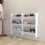 Wand-Schuhregale, 2 Stück, weißes Sperrholz, 60 x 18 x 90 cm von vidaXL, Schuhregale und Schuhorganisatoren - Ref: Foro24-806...