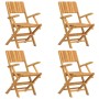 Folding garden chairs 4 pcs solid teak wood 55x61x90 cm by vidaXL, Garden chairs - Ref: Foro24-3155061, Price: 290,39 €, Disc...