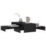 Set of stackable black glossy coffee tables 100x100x26.5 cm by vidaXL, Coffee table - Ref: Foro24-806802, Price: 59,87 €, Dis...