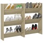 Wall shoe racks 2 pcs Sonoma oak plywood 60x18x90 cm by vidaXL, Shoe racks and shoe organizers - Ref: Foro24-806766, Price: 5...