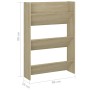 Wall shoe racks 2 pcs Sonoma oak plywood 60x18x90 cm by vidaXL, Shoe racks and shoe organizers - Ref: Foro24-806766, Price: 5...