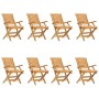 Folding garden chairs 8 pcs solid teak wood 56x63x90 cm by vidaXL, Garden chairs - Ref: Foro24-3155051, Price: 712,97 €, Disc...