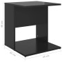 Beistelltisch aus glänzend schwarzem Sperrholz, 45 x 45 x 48 cm von vidaXL, Seitentische - Ref: Foro24-806811, Preis: 34,27 €...