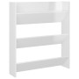 Glossy white plywood wall shoe rack 80x18x90cm by vidaXL, Shoe racks and shoe organizers - Ref: Foro24-806789, Price: 48,99 €...