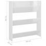 Glossy white plywood wall shoe rack 80x18x90cm by vidaXL, Shoe racks and shoe organizers - Ref: Foro24-806789, Price: 48,99 €...