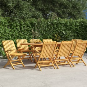 Folding garden chairs 8 pcs solid teak wood 61x67x90 cm by vidaXL, Garden chairs - Ref: Foro24-3155057, Price: 584,21 €, Disc...