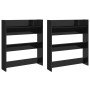 Wall shoe racks 2 pcs glossy black plywood 80x18x90 cm by vidaXL, Shoe racks and shoe organizers - Ref: Foro24-806792, Price:...