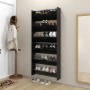 Wall shoe racks 2 pcs glossy black plywood 80x18x90 cm by vidaXL, Shoe racks and shoe organizers - Ref: Foro24-806792, Price:...