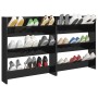 Wall shoe racks 2 pcs glossy black plywood 80x18x90 cm by vidaXL, Shoe racks and shoe organizers - Ref: Foro24-806792, Price:...