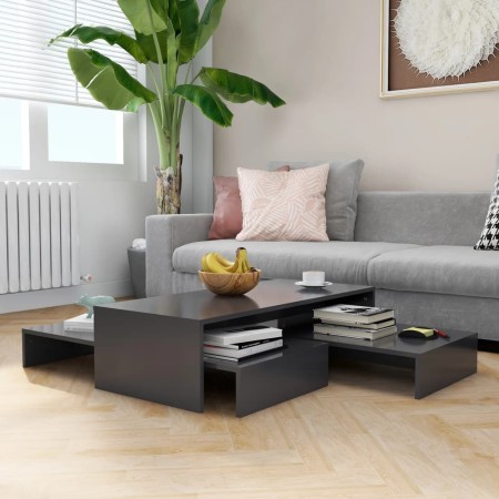 Gray plywood stackable coffee table 100x100x26.5 cm by vidaXL, Coffee table - Ref: Foro24-806797, Price: 46,09 €, Discount: %