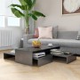 Set of glossy gray stackable coffee tables 100x100x26.5 cm by vidaXL, Coffee table - Ref: Foro24-806803, Price: 49,37 €, Disc...