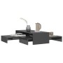 Set de mesas de centro apilables gris brillo 100x100x26,5 cm de vidaXL, Mesas de centro - Ref: Foro24-806803, Precio: 49,31 €...